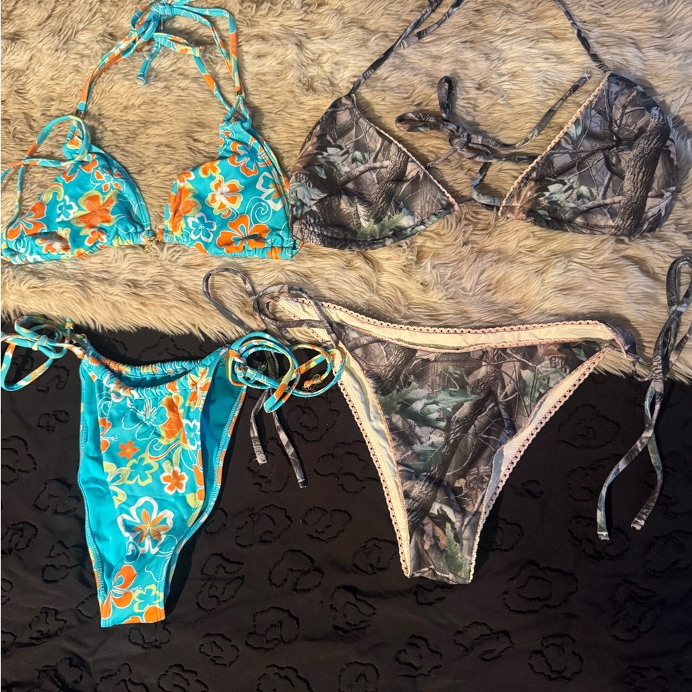 Heaven Sent Camo Bikini & Pacsun Floral Bikini